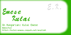 emese kulai business card